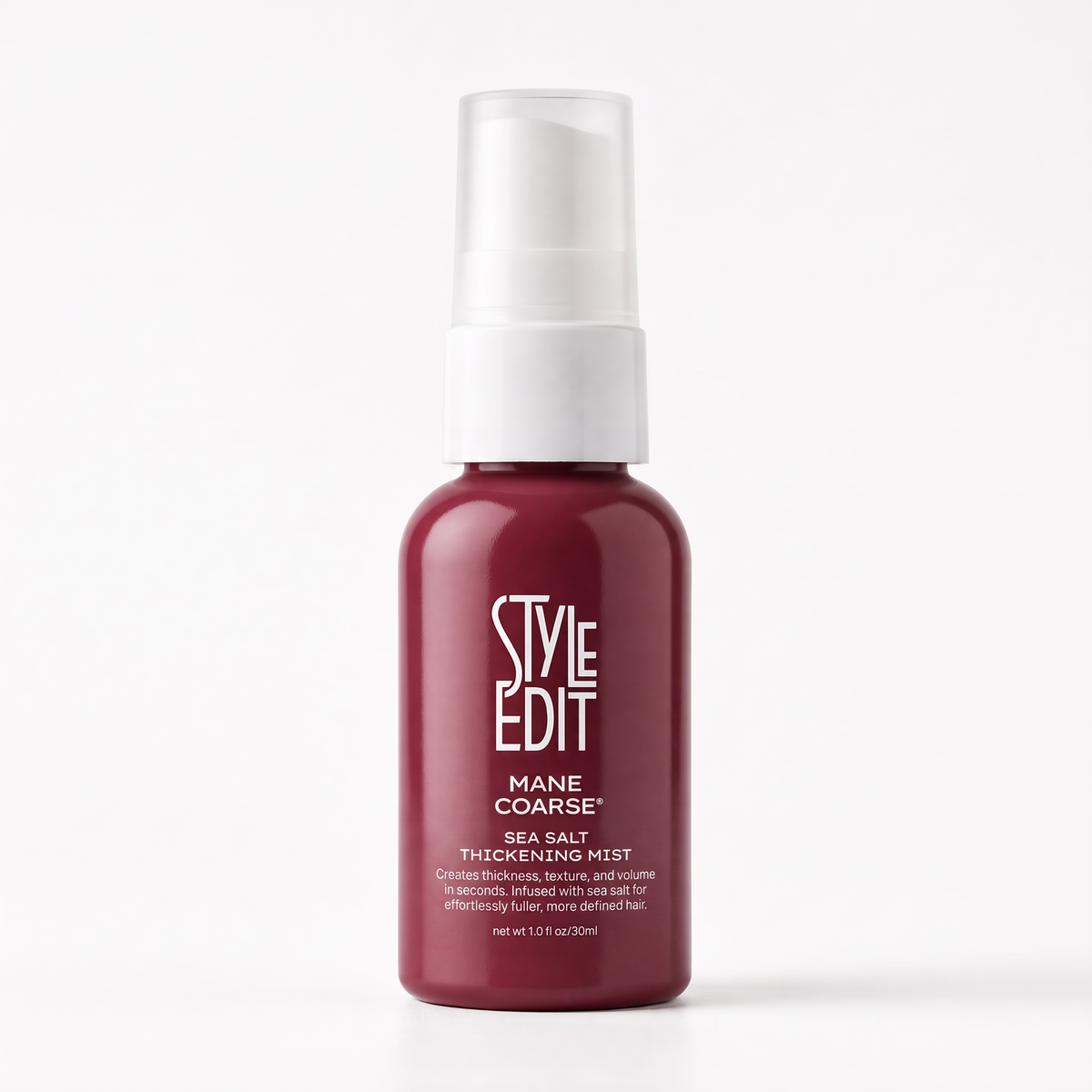 Travel Size Mane Coarse Sea Salt Spray for Hair, Beach Waves, 1.0 oz