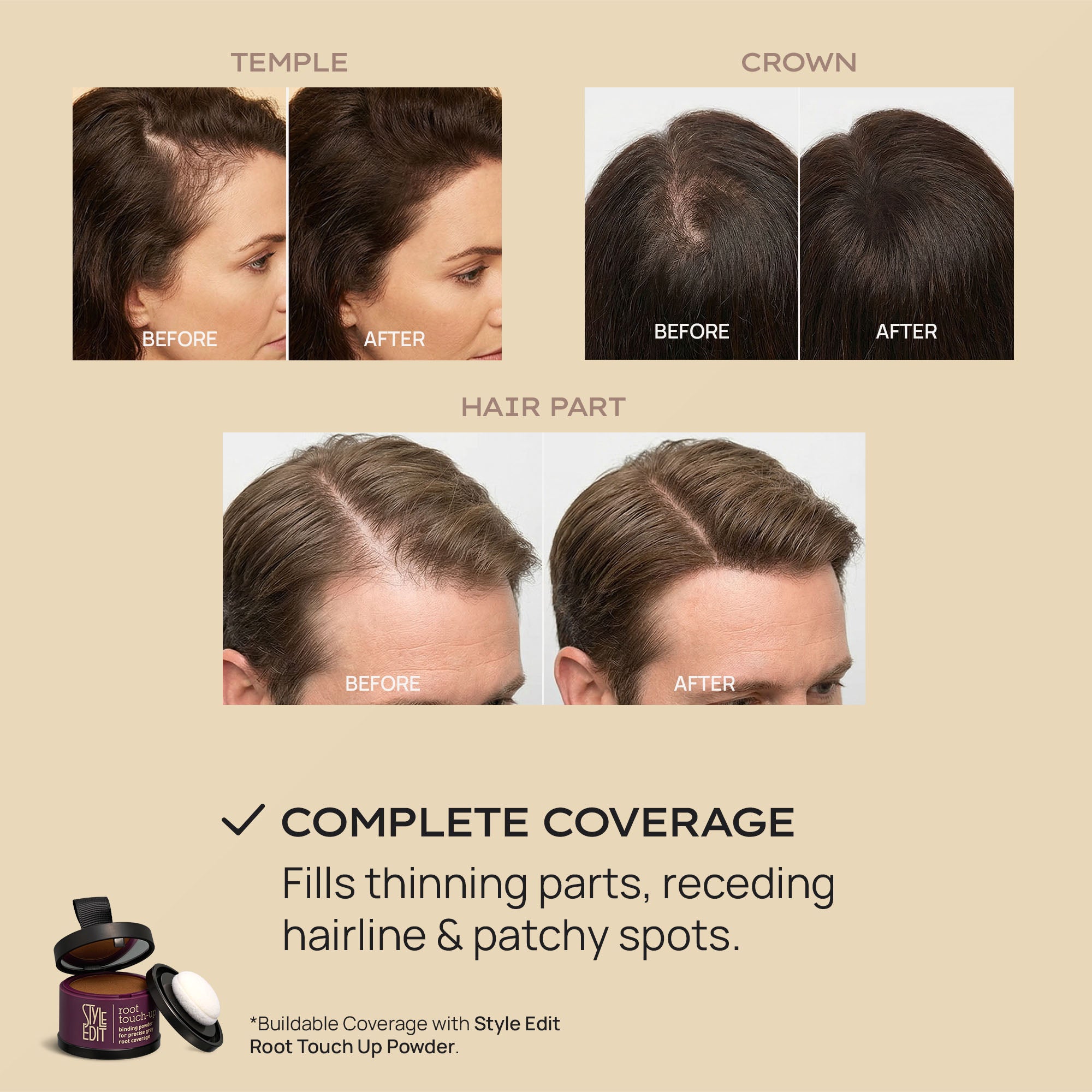 Hair Building Fibers Display - Brunette