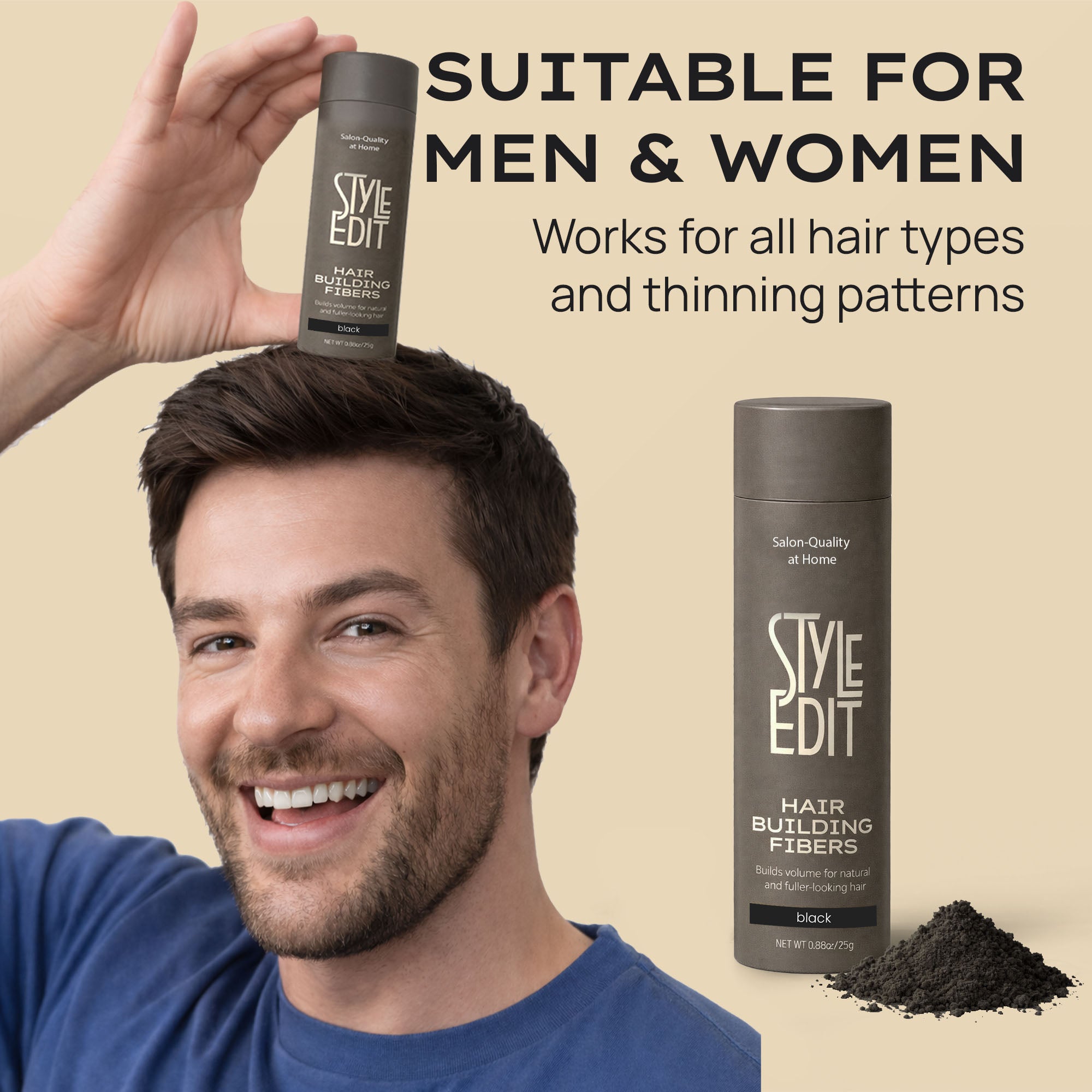 Hair Building Fibers Display - Brunette
