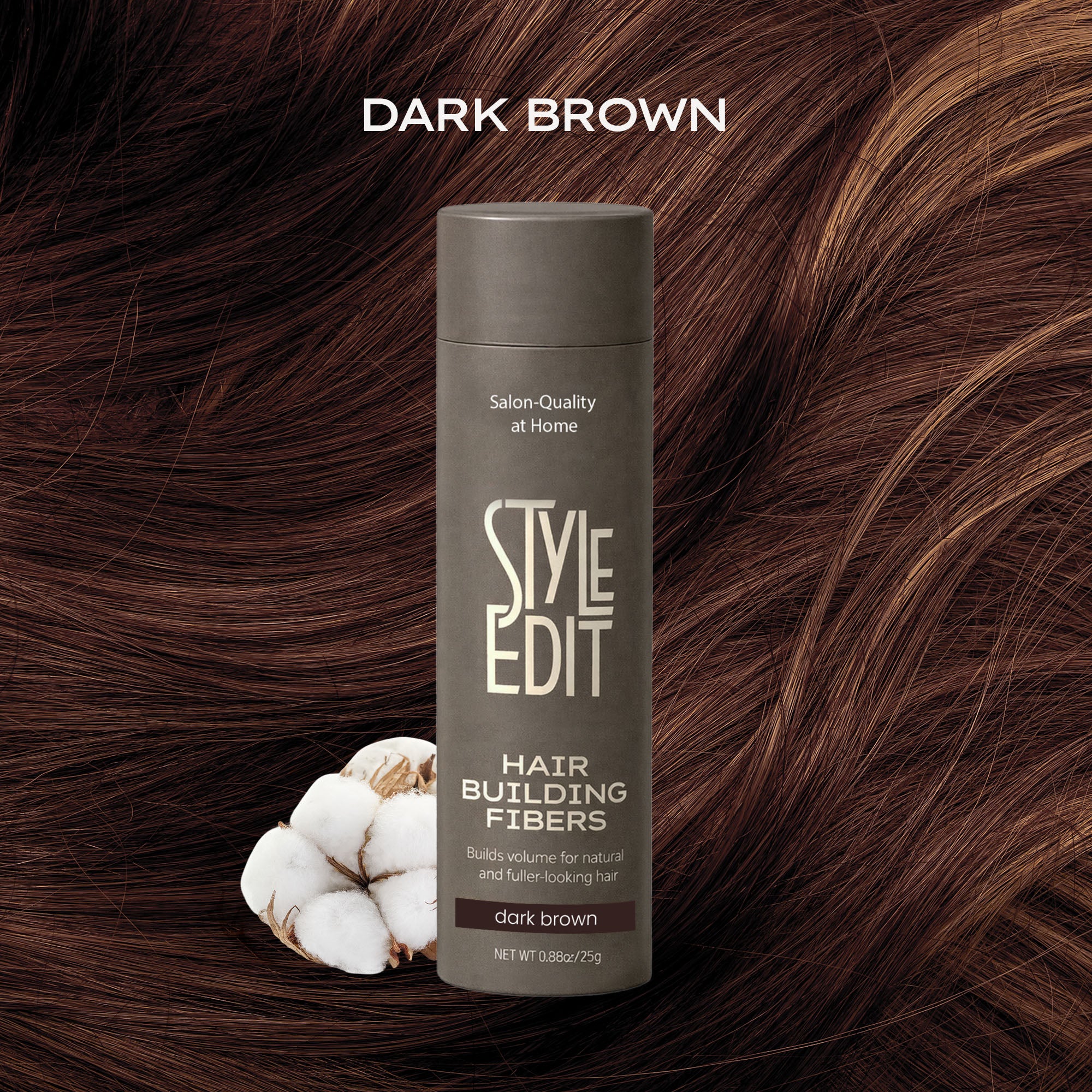 Hair Building Fibers Display - Brunette