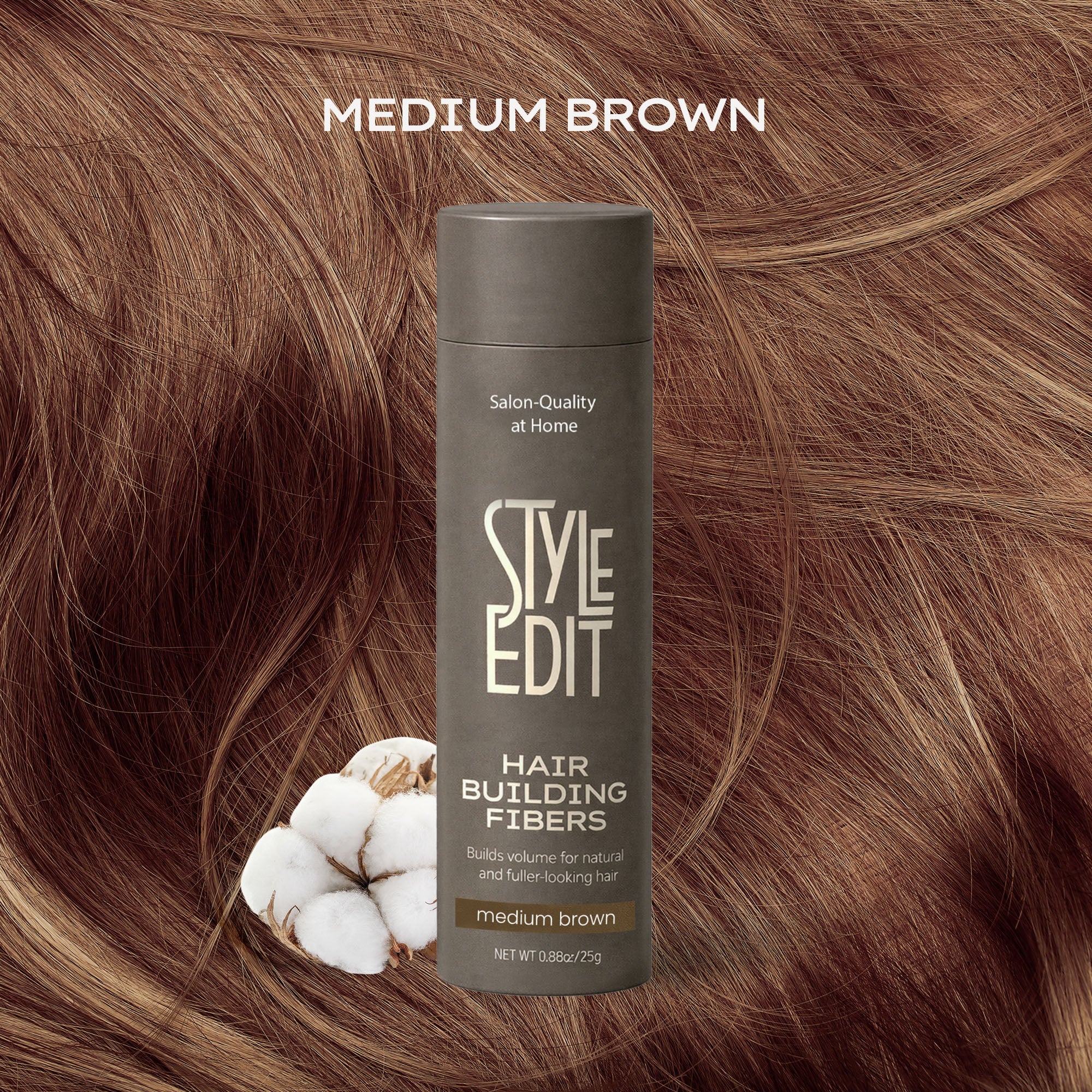 Hair Building Fibers Display - Brunette