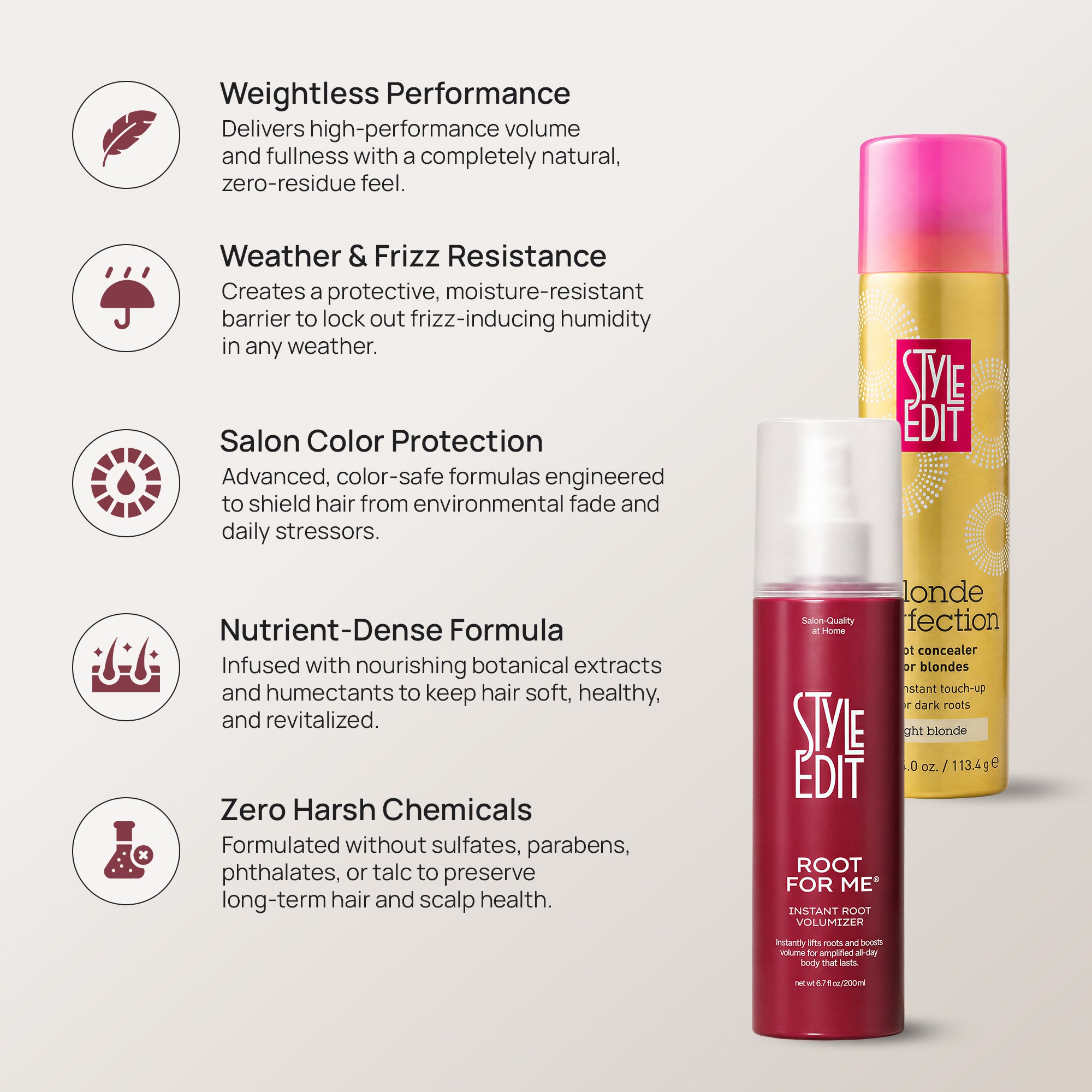 ROOT FOR ME™ Instant Root Volumizer and Root Concealer Spray