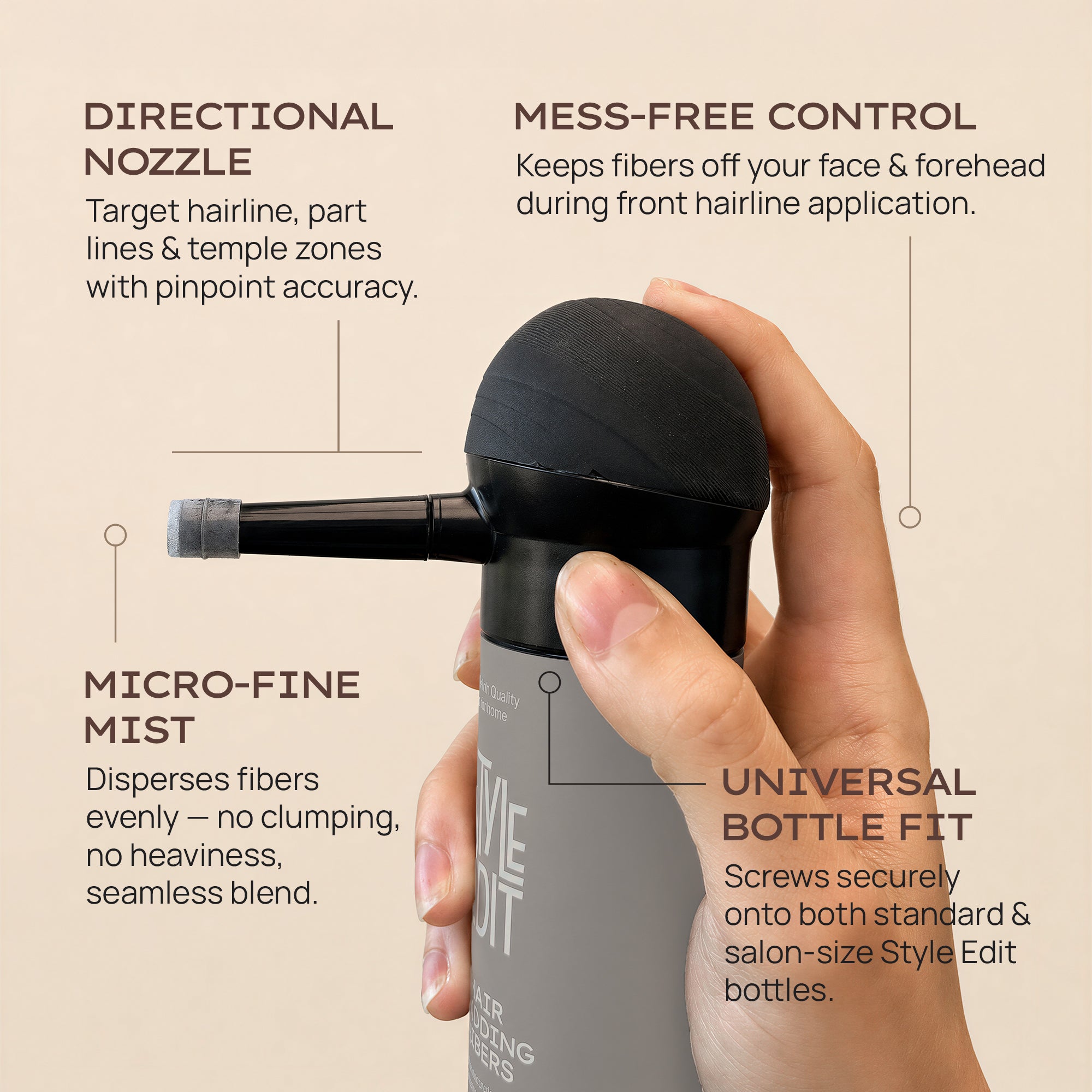 Style Edit Hair Building Fibers Precision Pump Applicator