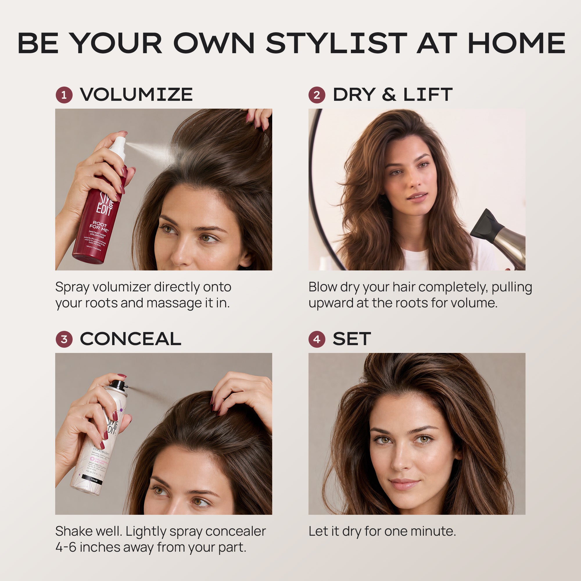 ROOT FOR ME™ Instant Root Volumizer and Root Concealer Spray