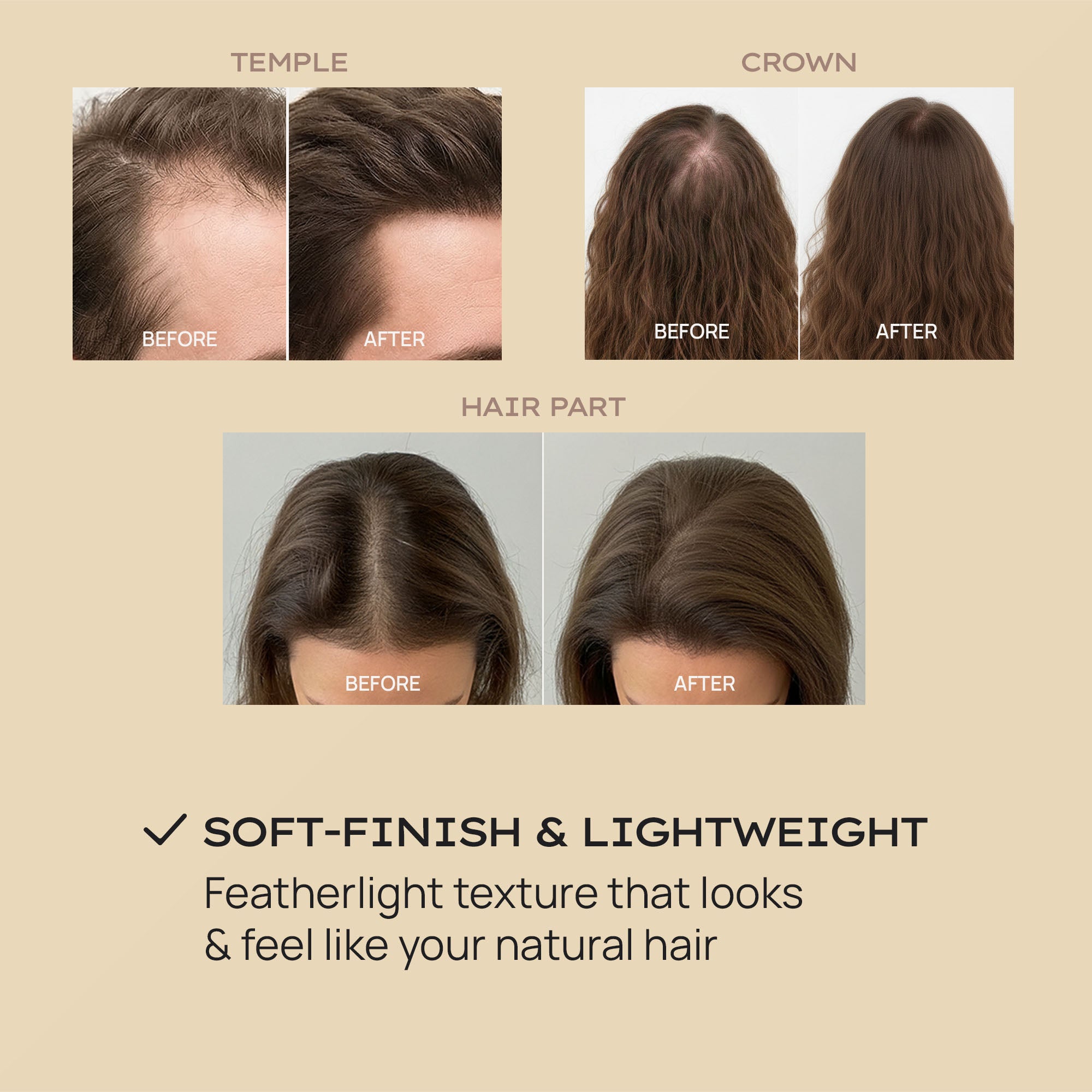 Hair Building Fibers Display - Brunette