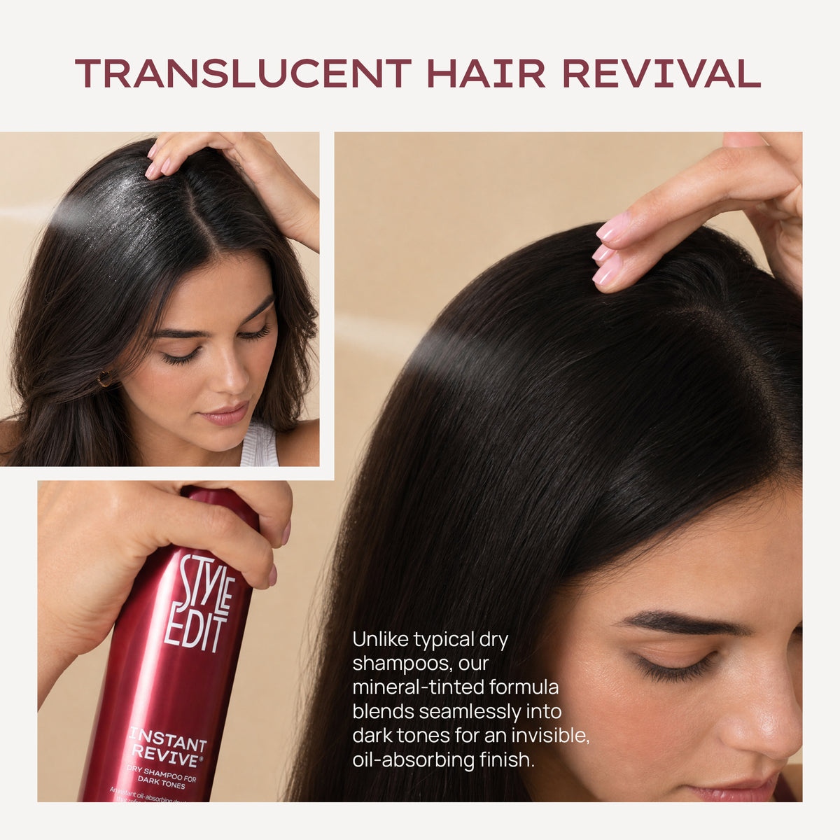 Travel Size Instant Revive™ Dry Shampoo for Dark Tones, 1.7 oz