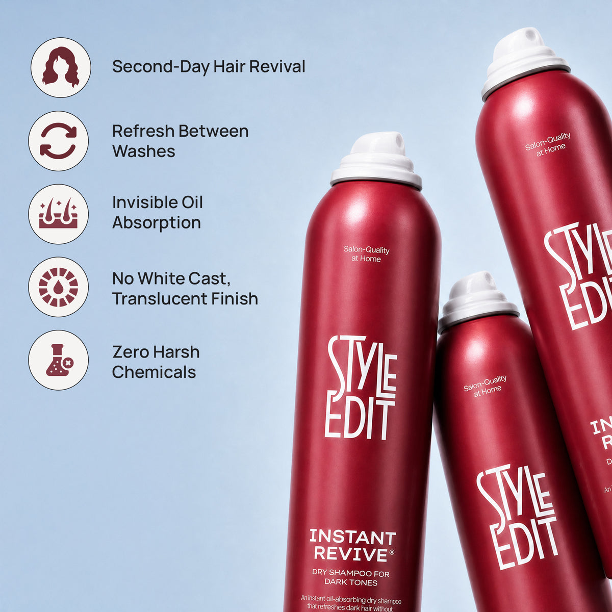 Travel Size Instant Revive™ Dry Shampoo for Dark Tones, 1.7 oz