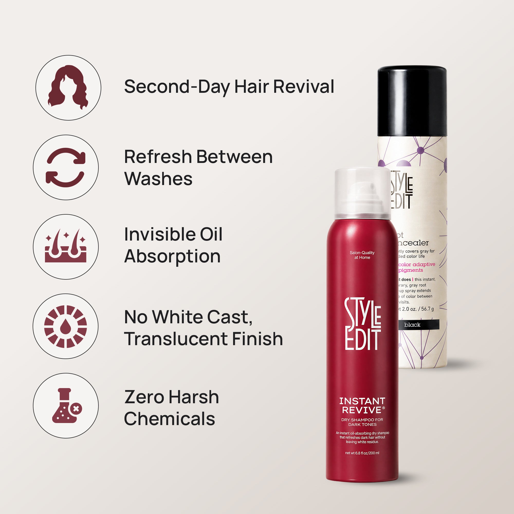 INSTANT REVIVE™ Tinted Dry Shampoo and Root Concealer Spray
