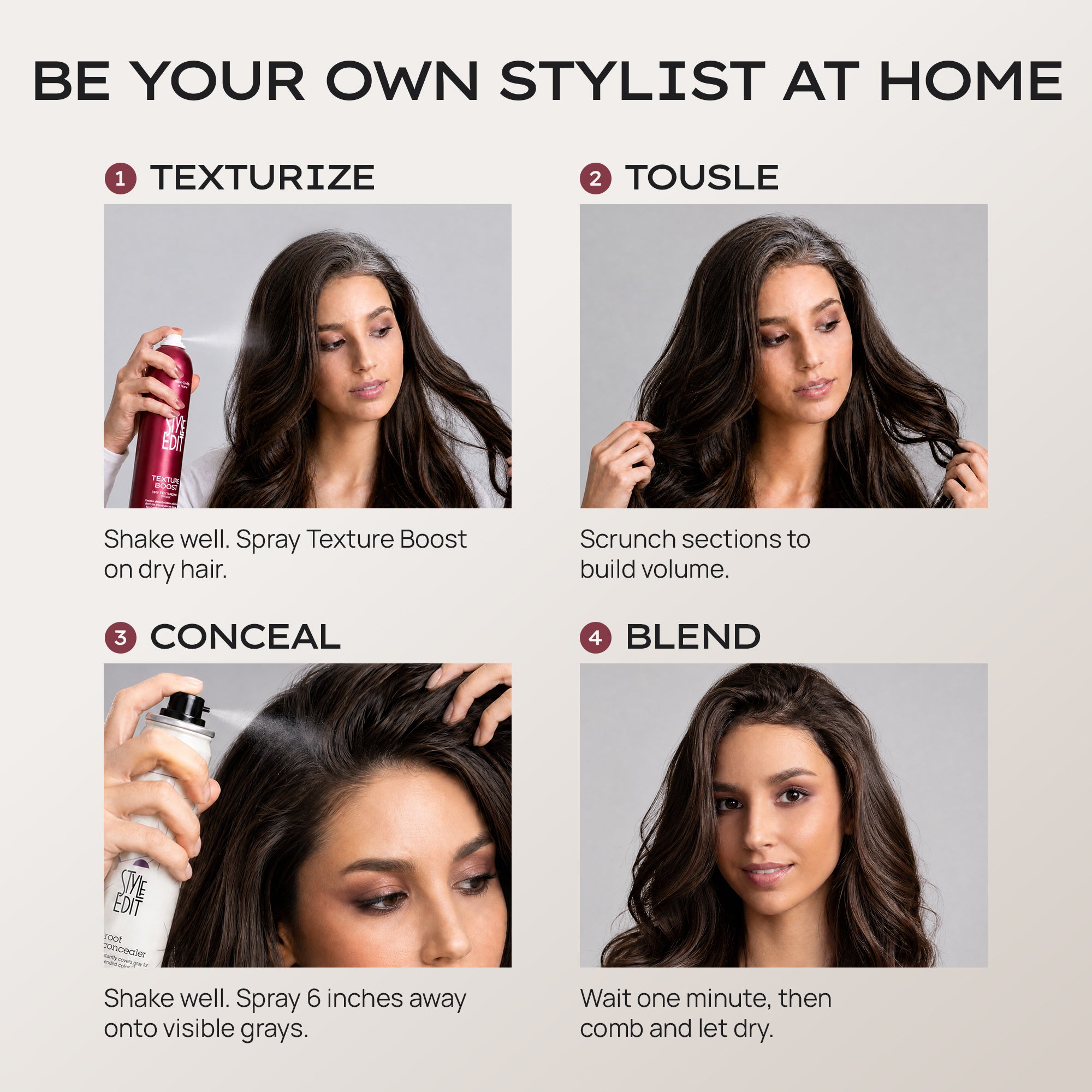 TEXTURE BOOST™ Dry Texturizing Spray and Root Concealer Spray