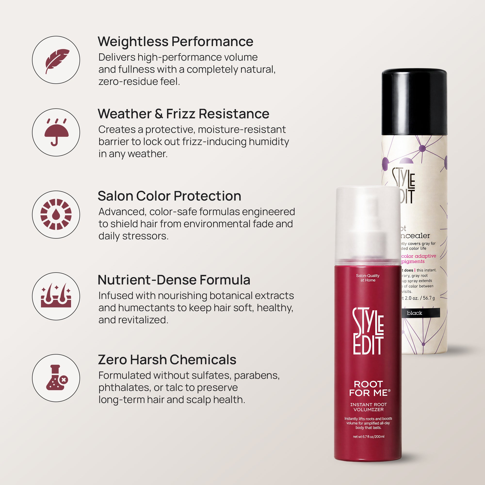 ROOT FOR ME™ Instant Root Volumizer and Root Concealer Spray